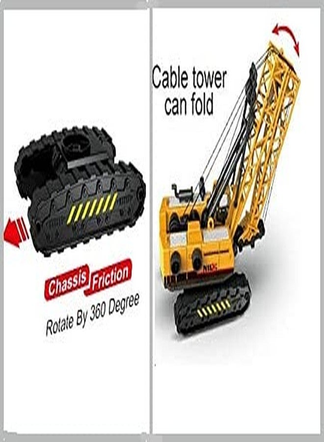 N2K2 ENTERPRISE Unbreakable Friction Power Crane Toy With Cable 360 Degree Rotating Towing Pull Back Vehicles Construction Truck Toy For 3+ Years Old Kids Boys Girls,Multicolor - Image 5